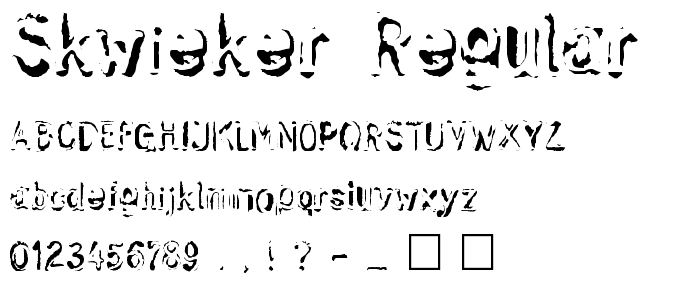 Skwieker Regular font